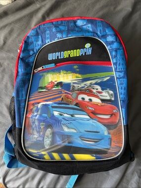 Kids Backpack - Lightning McQueen Blue/Red Racing Cars 🏎️
